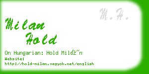 milan hold business card